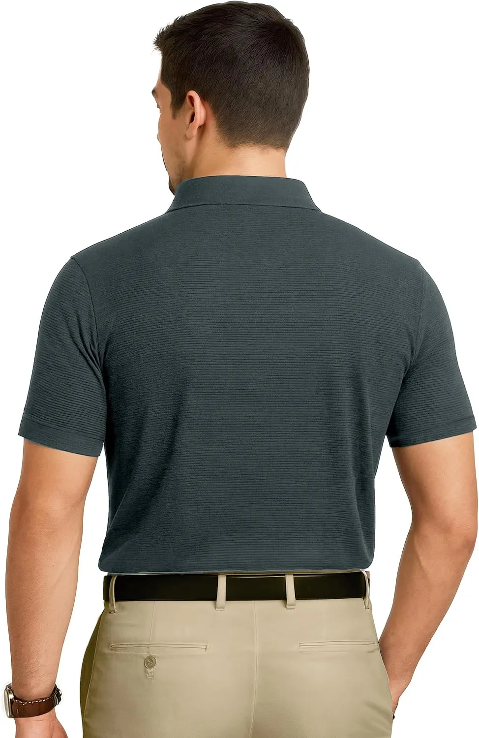 NY Threads Men's Golf Polo Shirt Moisture Wicking Quick Dry Performance Short Sleeves Polo Shirts for Men