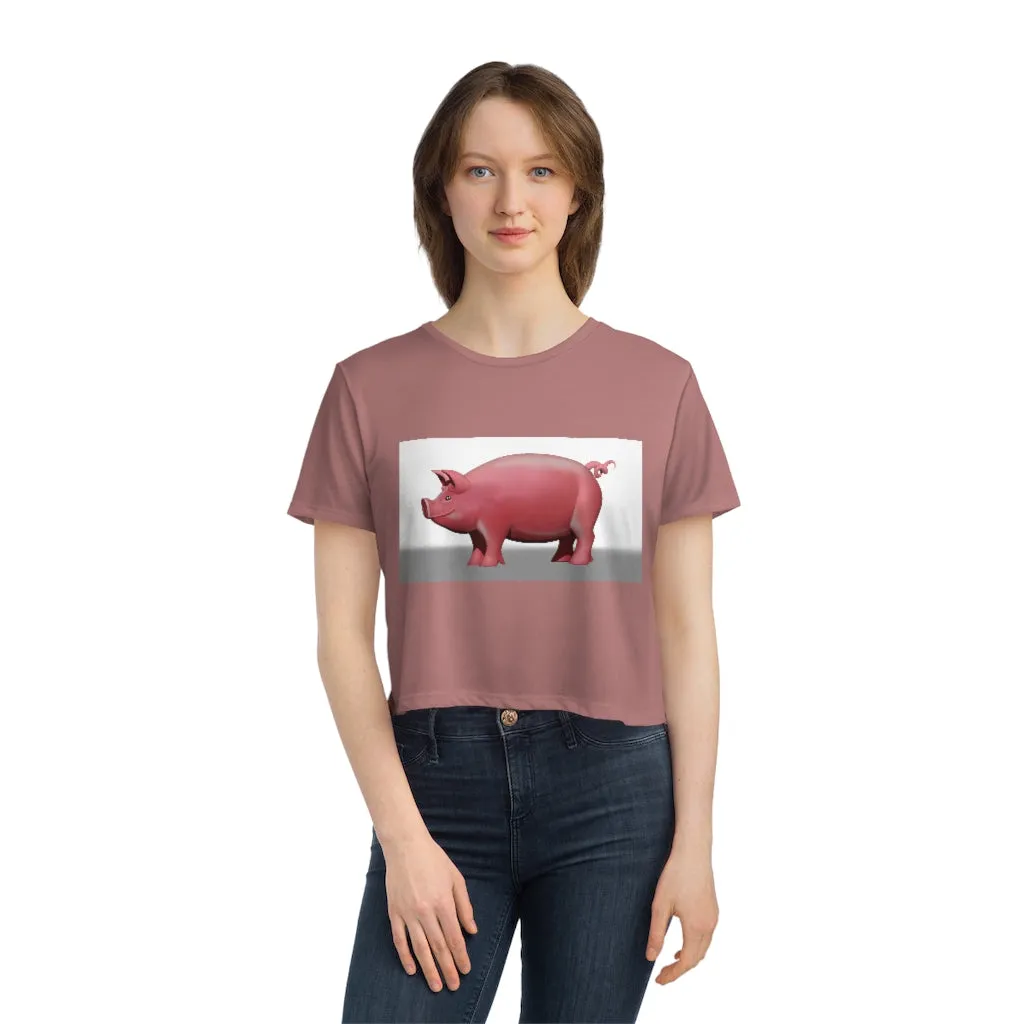 Pig Women's Flowy Cropped Tee
