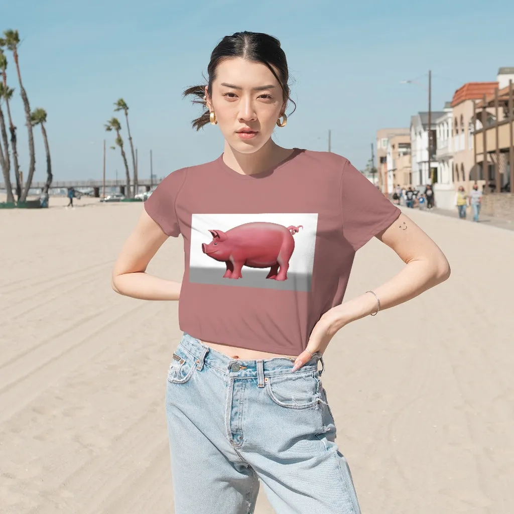 Pig Women's Flowy Cropped Tee