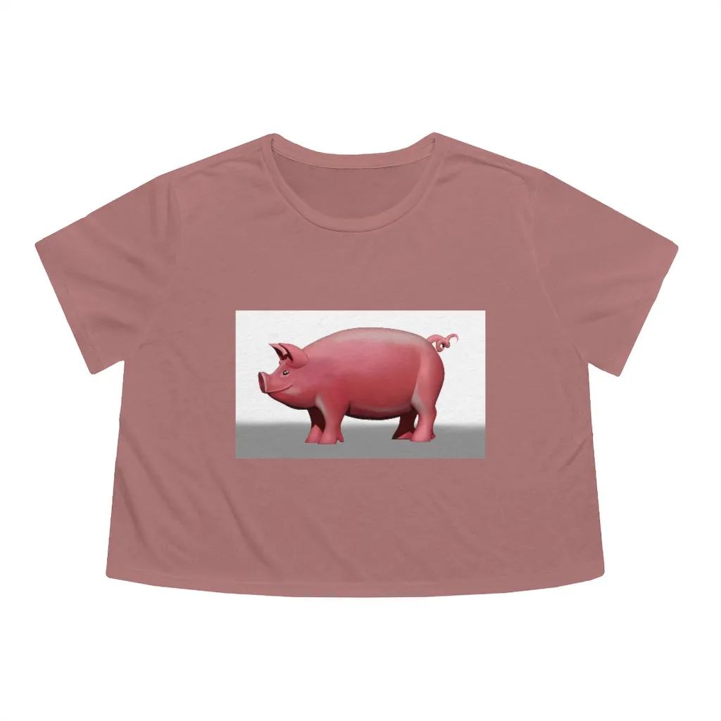 Pig Women's Flowy Cropped Tee