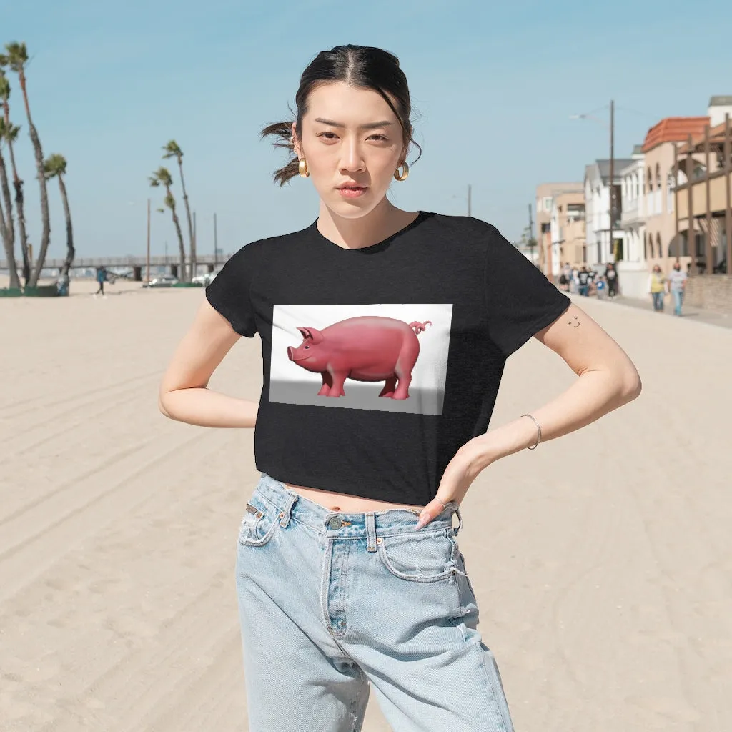 Pig Women's Flowy Cropped Tee