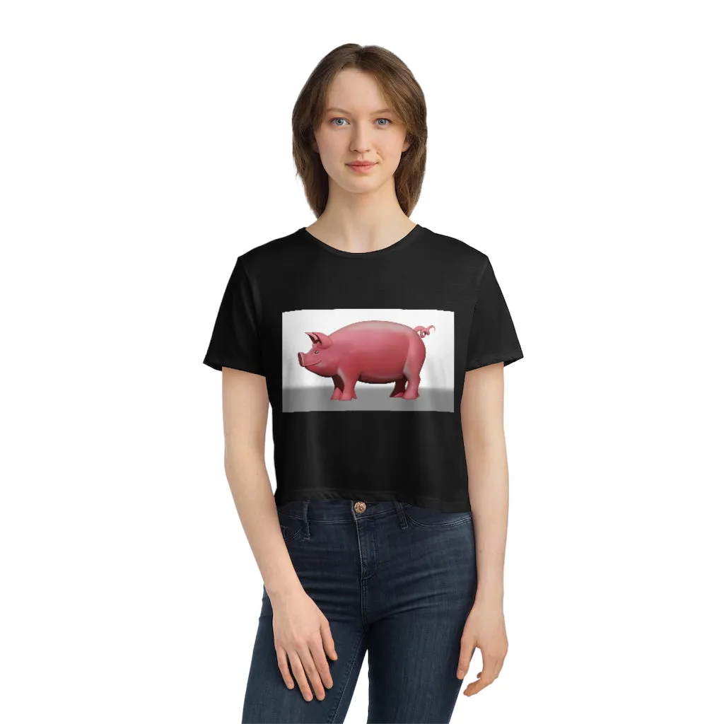 Pig Women's Flowy Cropped Tee