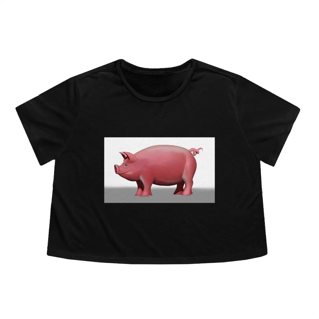 Pig Women's Flowy Cropped Tee