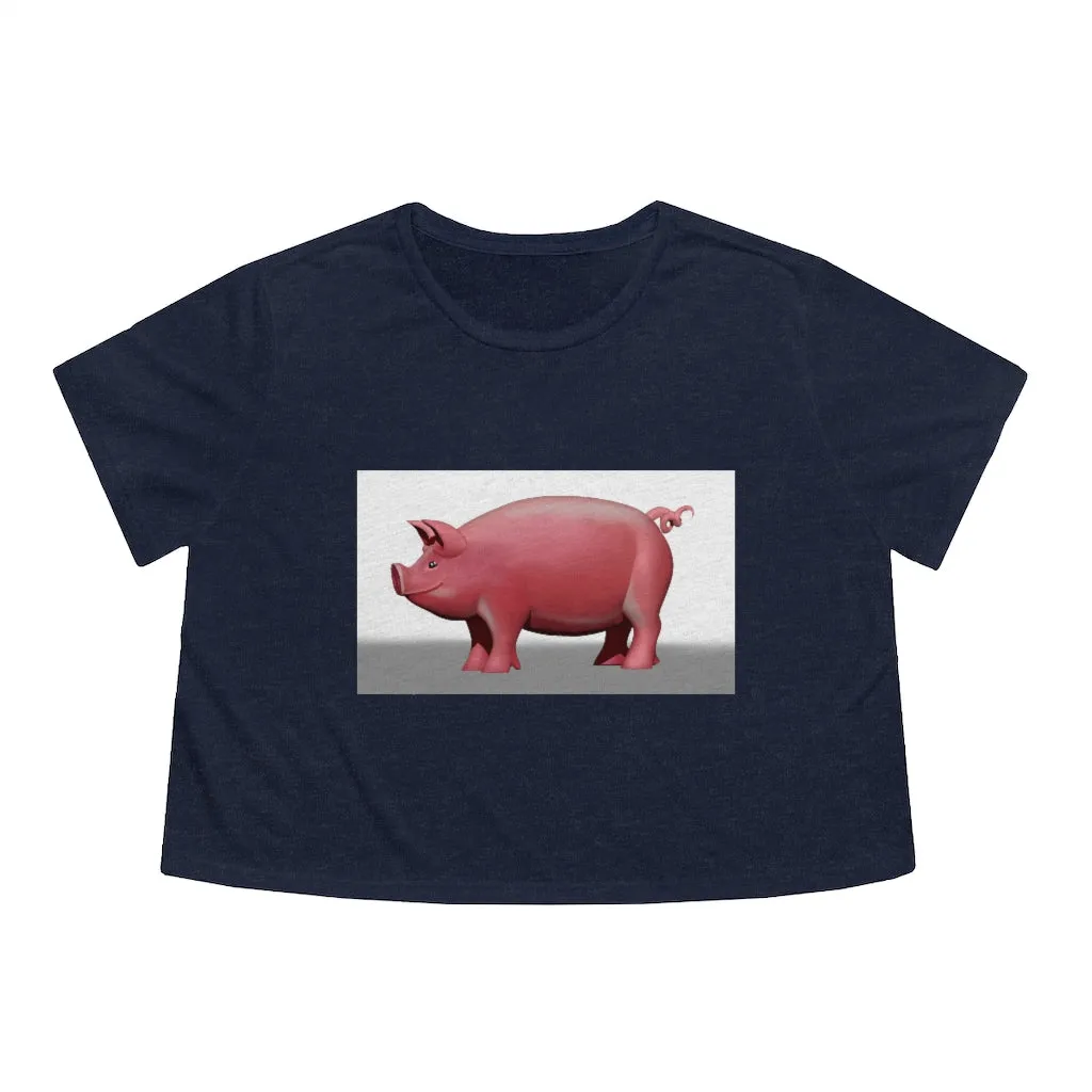 Pig Women's Flowy Cropped Tee
