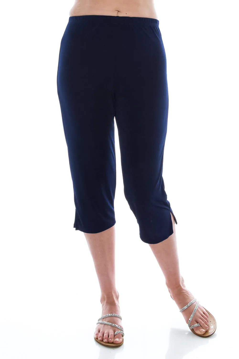 Plus Size Stretchy Capri Pants-5002BN-AXS1