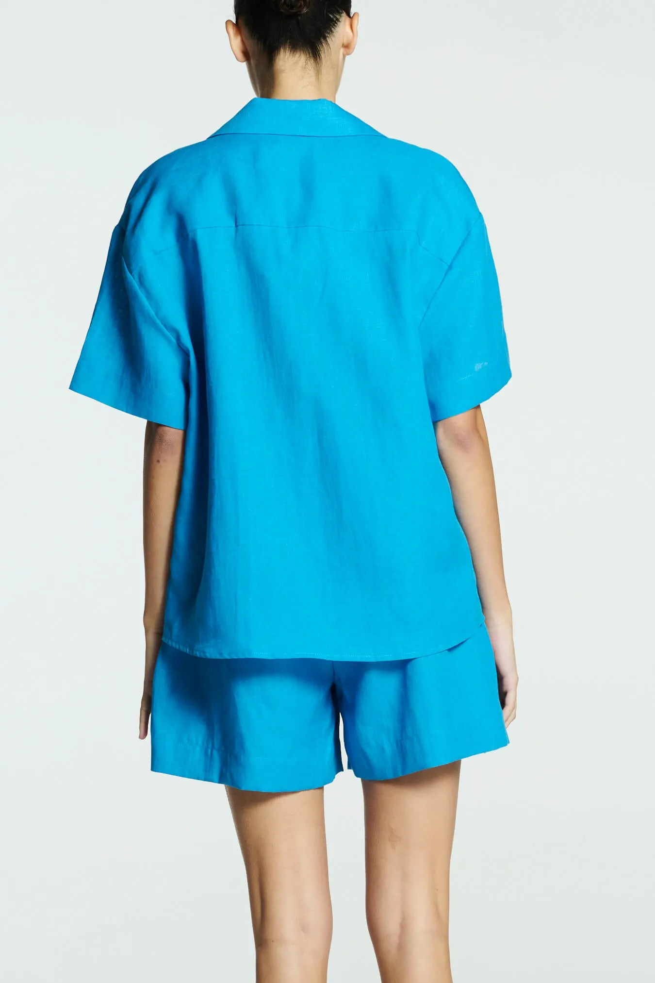 Prague Shirt Capri Blue Linen