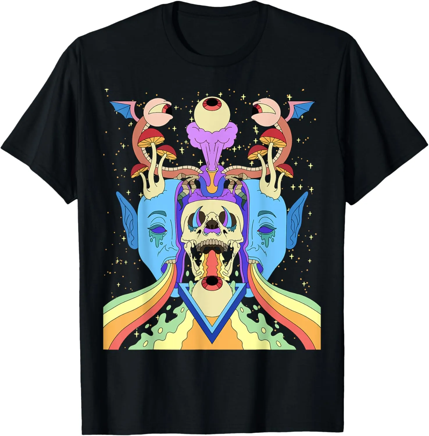 Psychedelic Crazy Abstract Art Sick Colorful Hippie Trippy T-Shirt