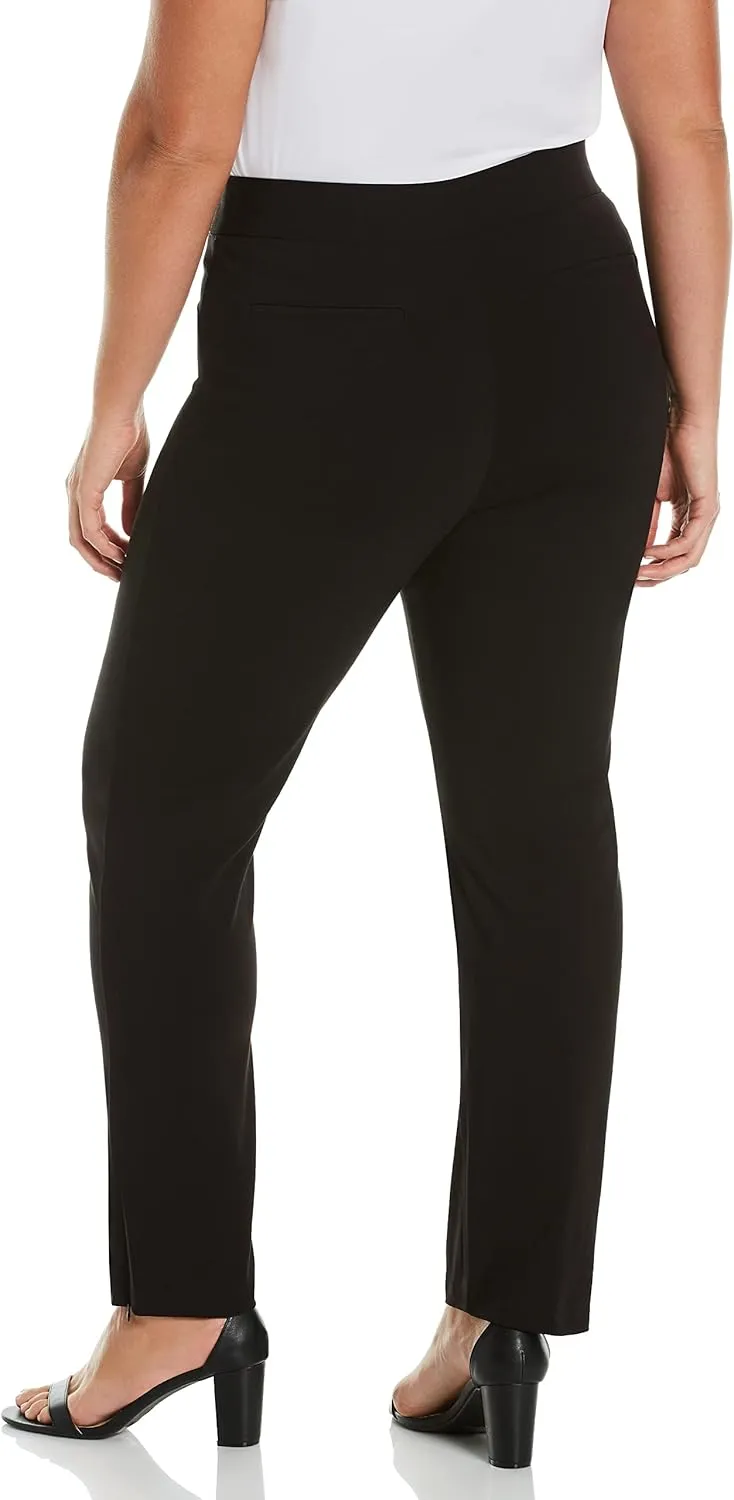 Rafaella Women's Plus Size Dress Pants with Pull-On Waistband, Supreme Stretch, 31" Inseam, Flat Front, Comfort Fit
