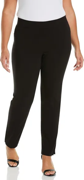 Rafaella Women's Plus Size Dress Pants with Pull-On Waistband, Supreme Stretch, 31" Inseam, Flat Front, Comfort Fit
