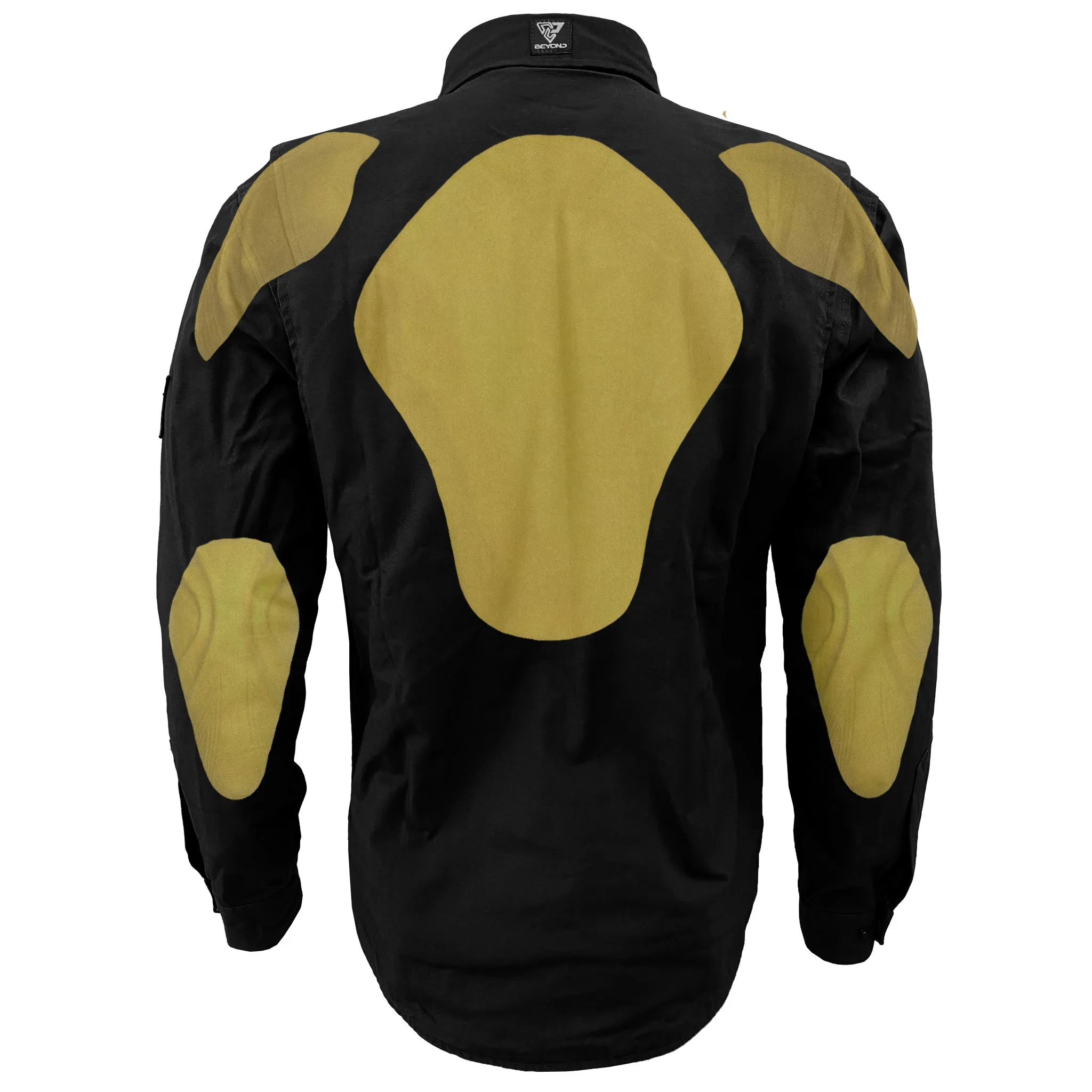 SALE Protective Canvas Jacket for Men - Black Solid with Pads