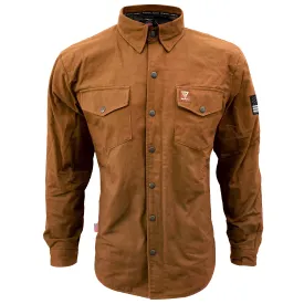 SALE Protective Canvas Jacket for Men - Light Brown with Pads