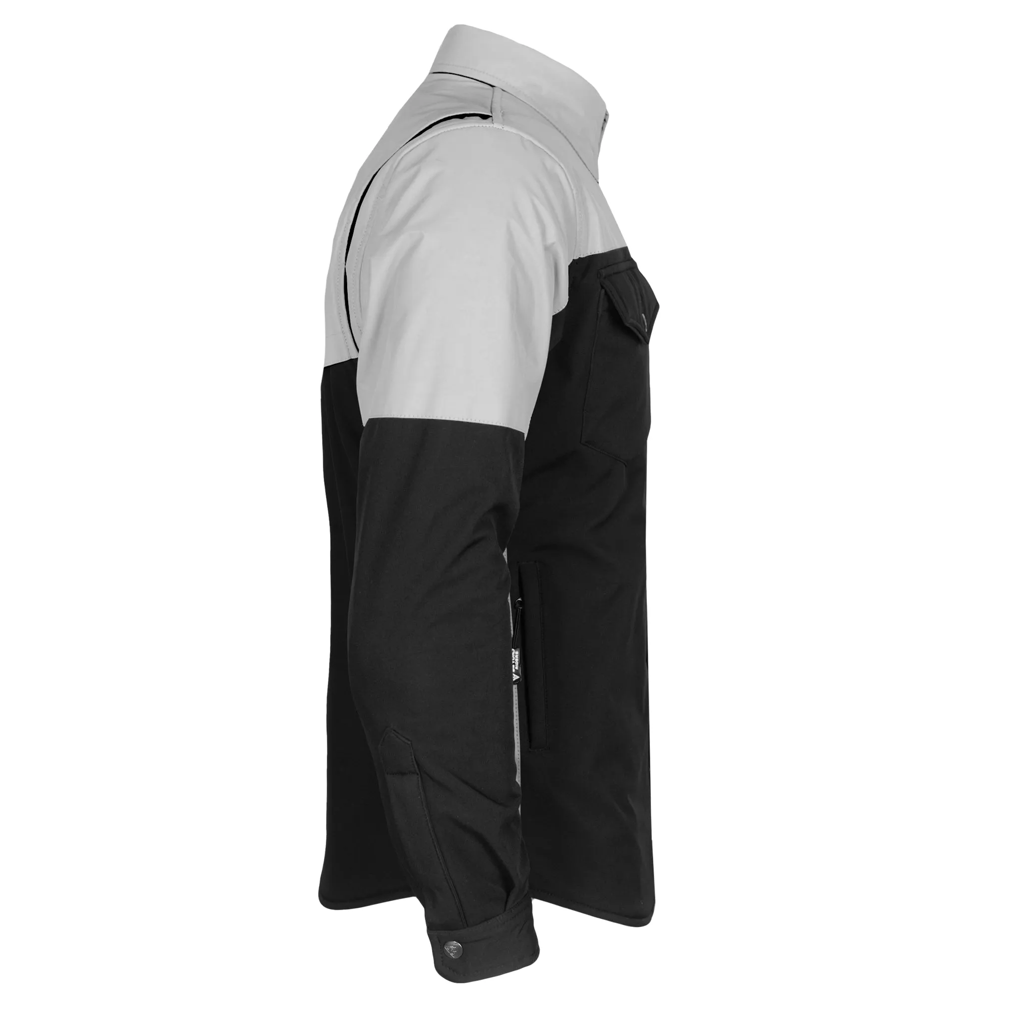 SALE SoftShell Reflective "Alloy Ecplise" Winter Jacket for Men - Black and Silver with Pads