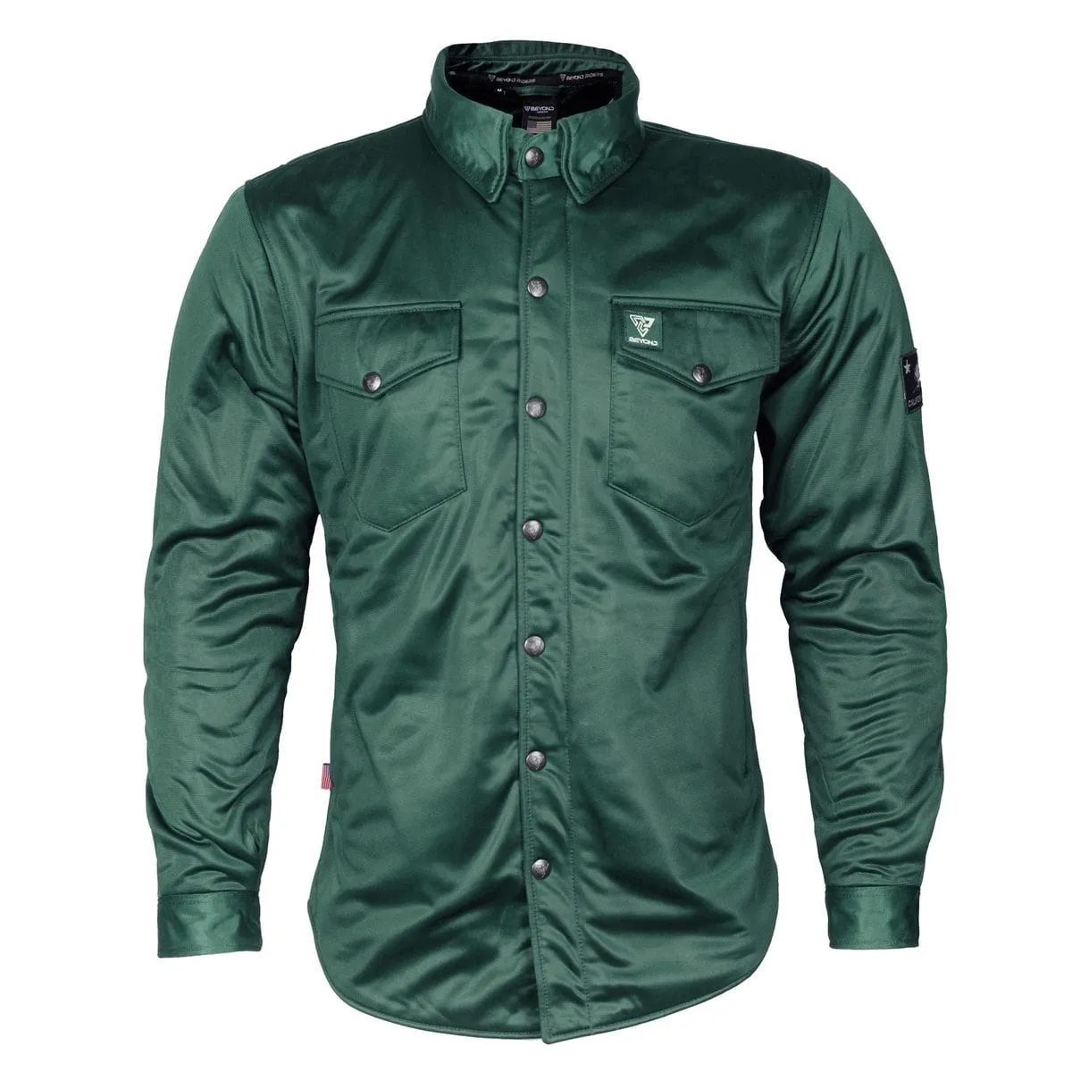 SALE Ultra Protective Shirt - Green Solid with Pads