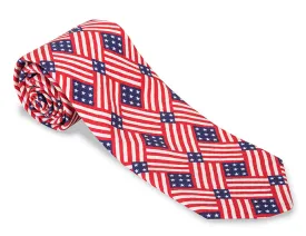 Silk Stars & Stripes Necktie - F4657