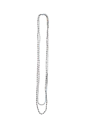Skinny Matte Crystal Wrap Necklace
