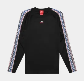 Sportswear Taped Mens Longsleeve Shirt (Black)
