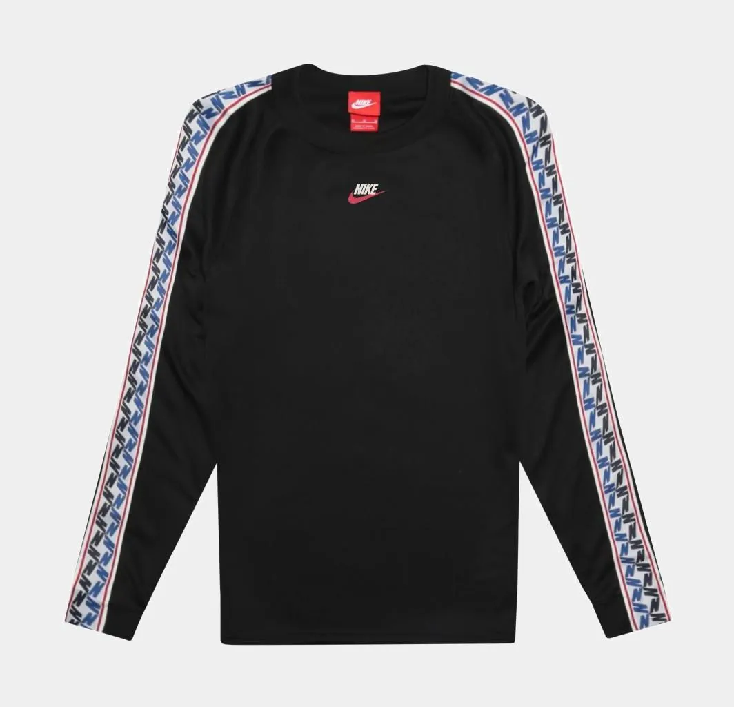 Sportswear Taped Mens Longsleeve Shirt (Black)