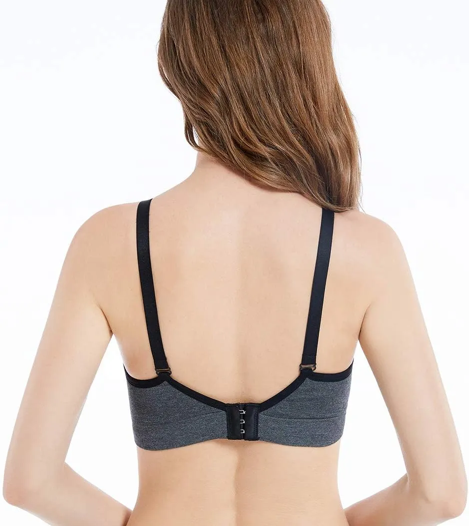 Suekaphin Nursing Bra 5pack Wireless V Neck Maternity Nursing Bra Bralette Low Cut Sleeping Breastfeeding with Extenders