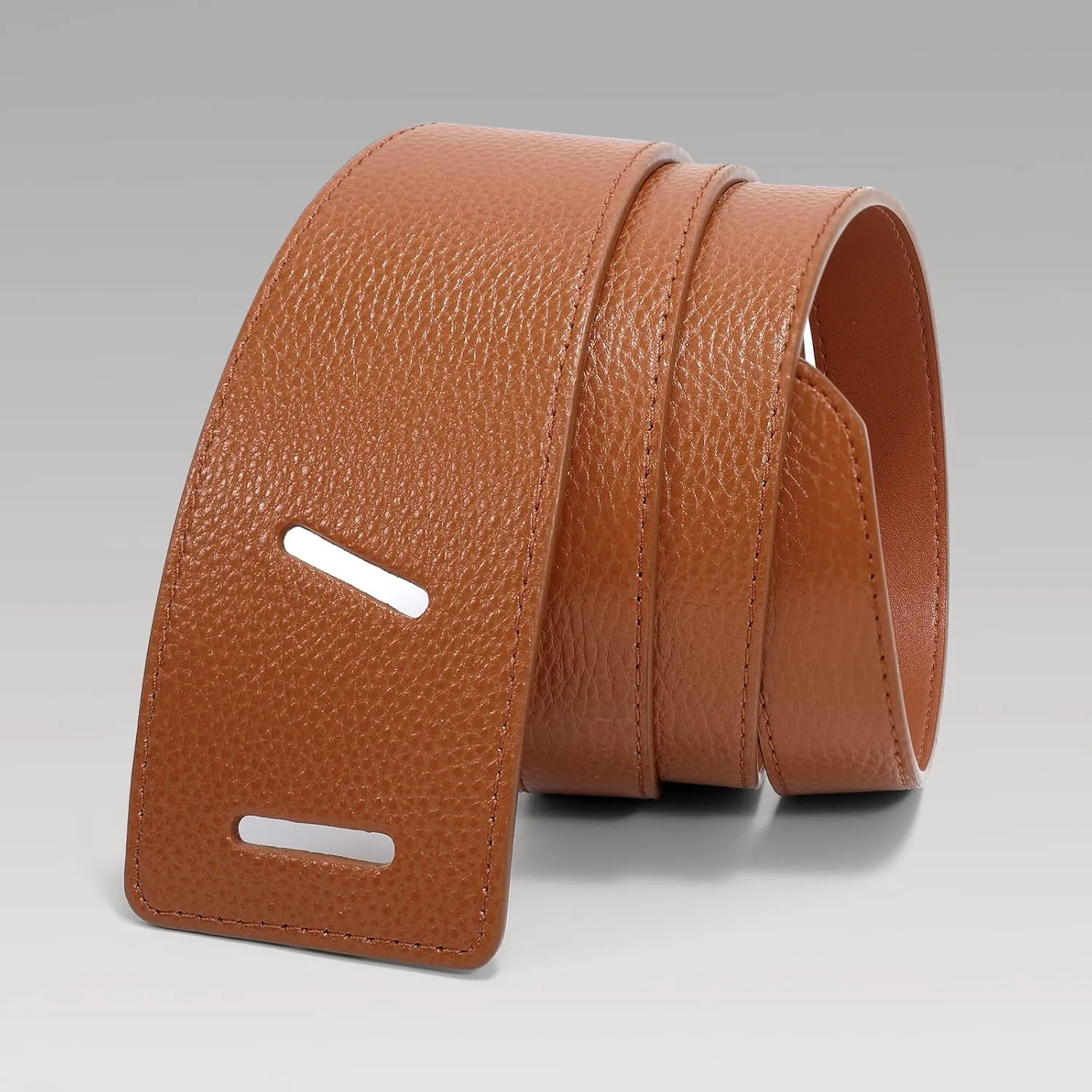 SUOSDEY 2 Pack Women Tie a Knot Belt Genuine Leather Full Grain Leather Waist Belt for Dress Coat Clothing Accessories