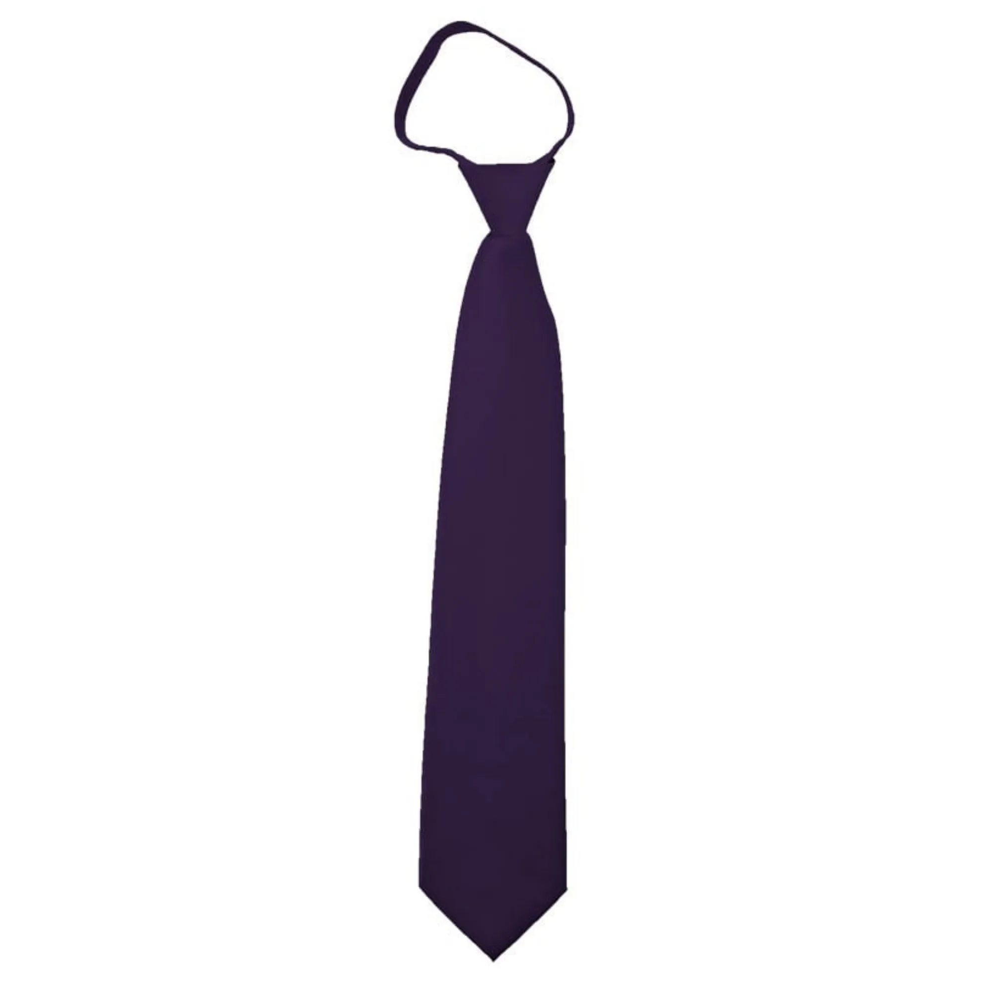 TheDapperTie Men's Solid Color Zipper Neckties 17 Inch Or 20 Inch