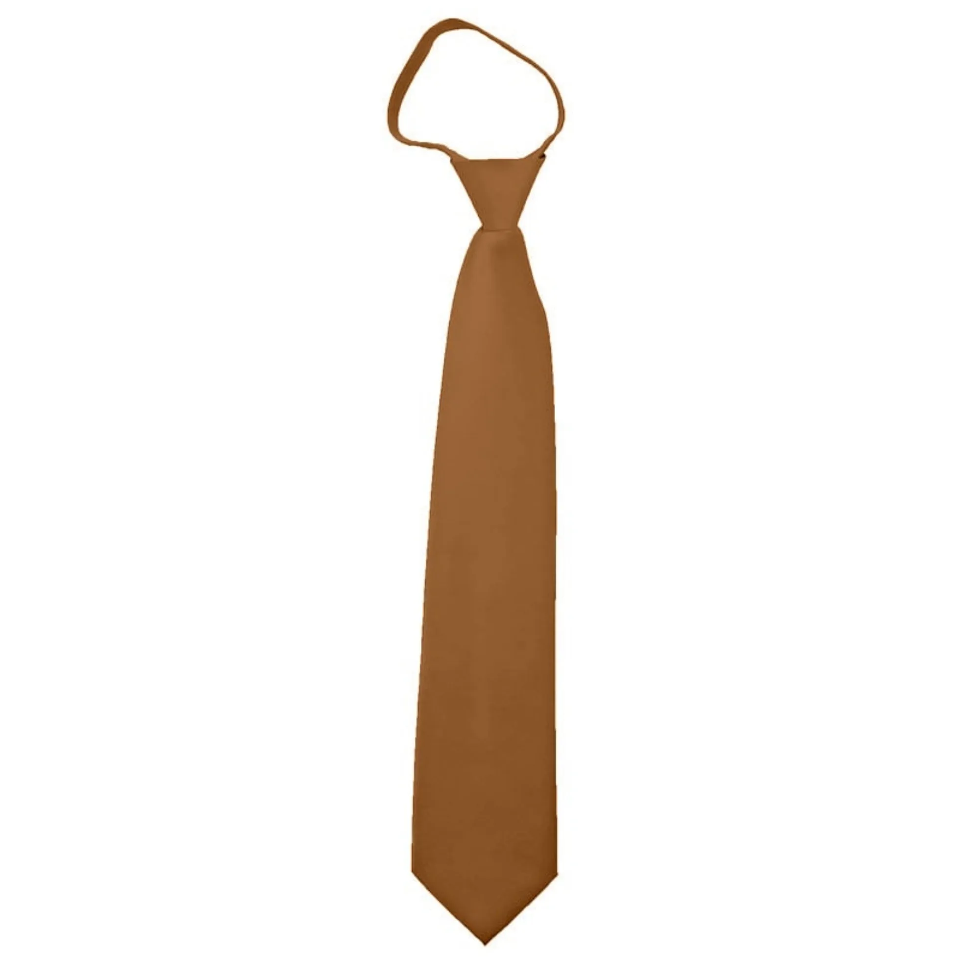 TheDapperTie Men's Solid Color Zipper Neckties 17 Inch Or 20 Inch