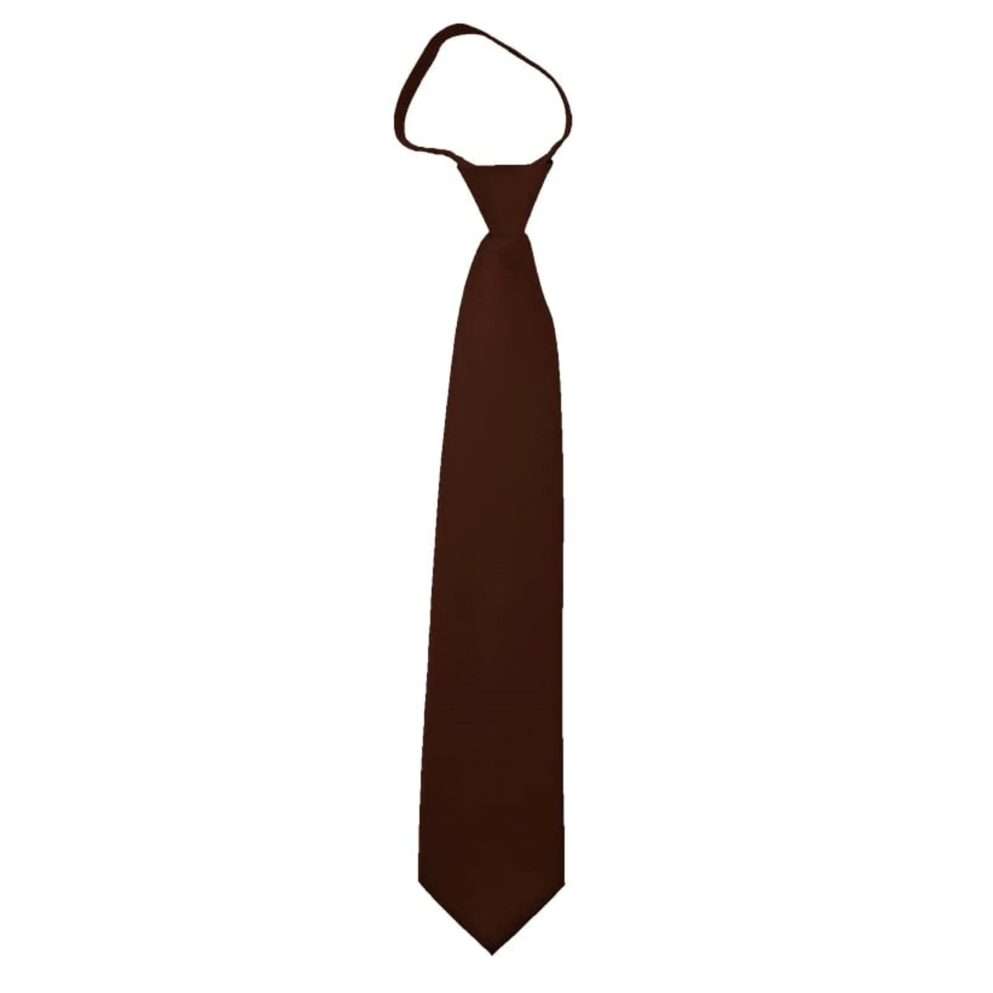TheDapperTie Men's Solid Color Zipper Neckties 17 Inch Or 20 Inch