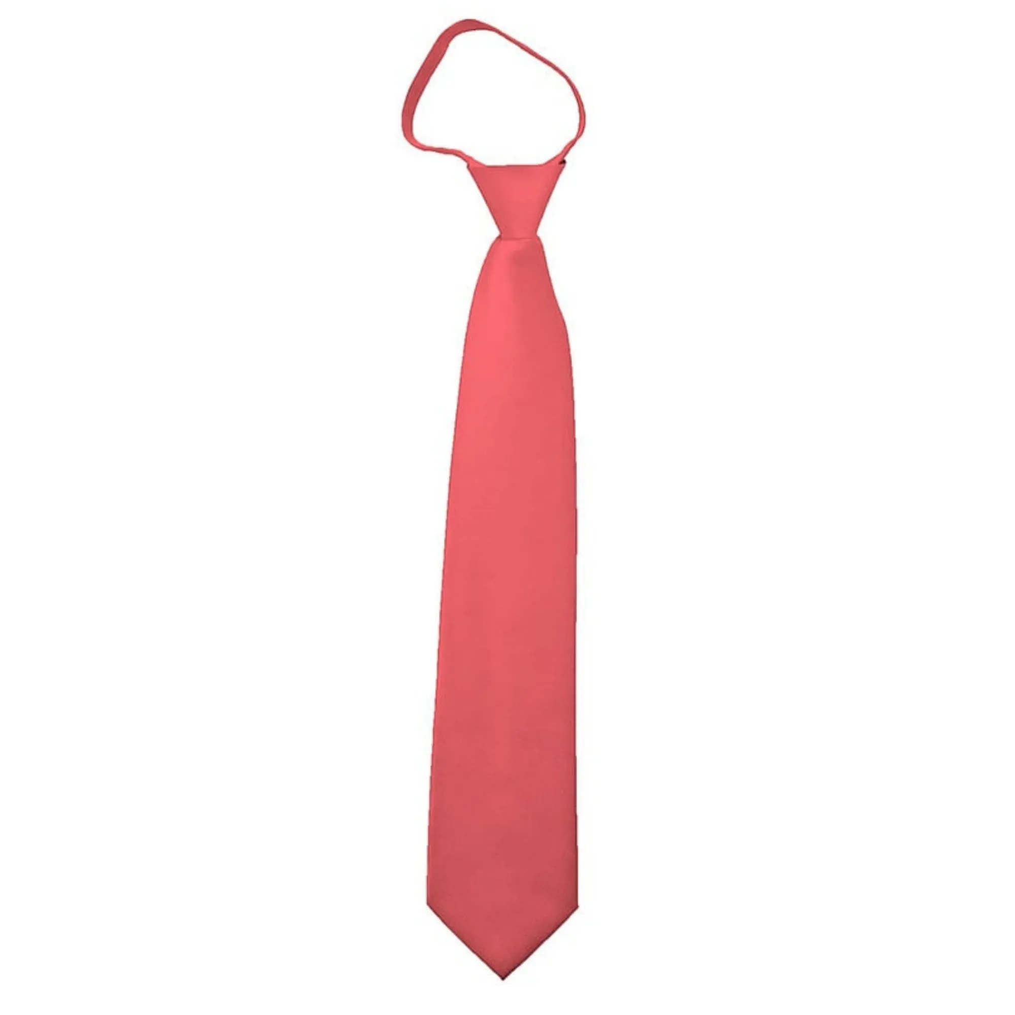 TheDapperTie Men's Solid Color Zipper Neckties 17 Inch Or 20 Inch
