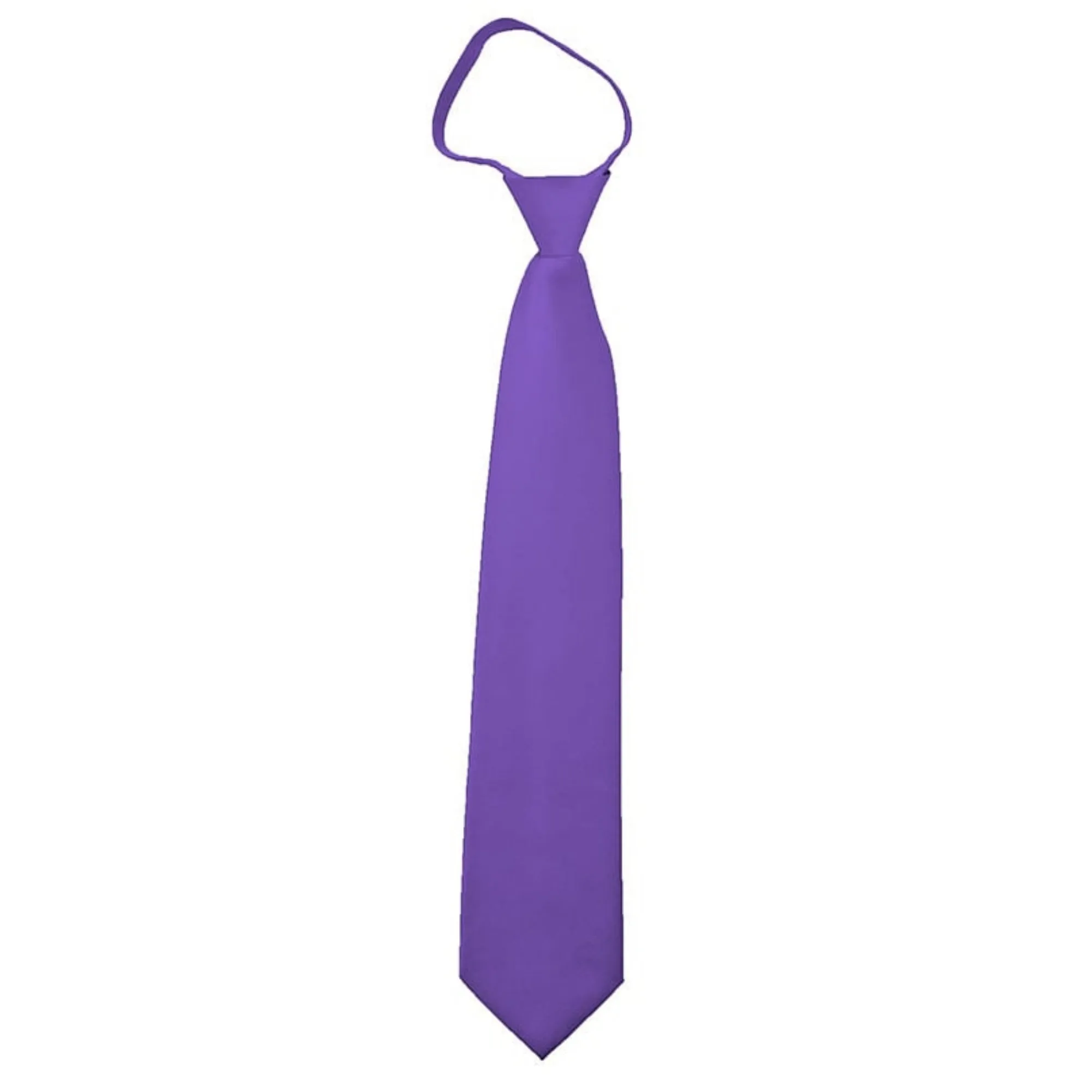 TheDapperTie Men's Solid Color Zipper Neckties 17 Inch Or 20 Inch
