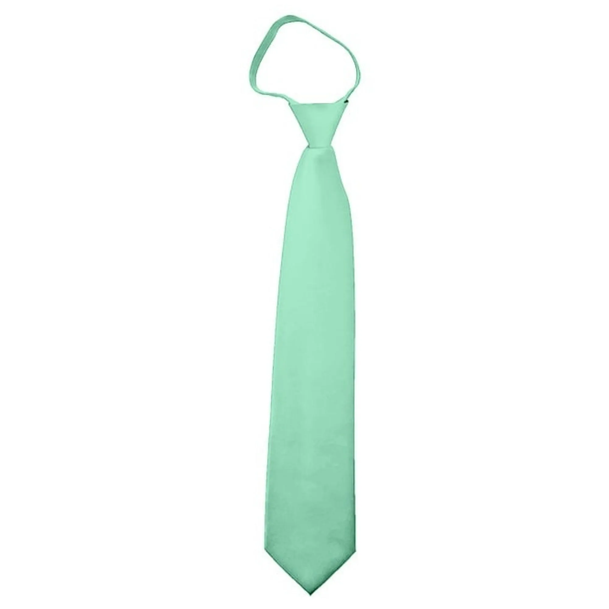 TheDapperTie Men's Solid Color Zipper Neckties 17 Inch Or 20 Inch