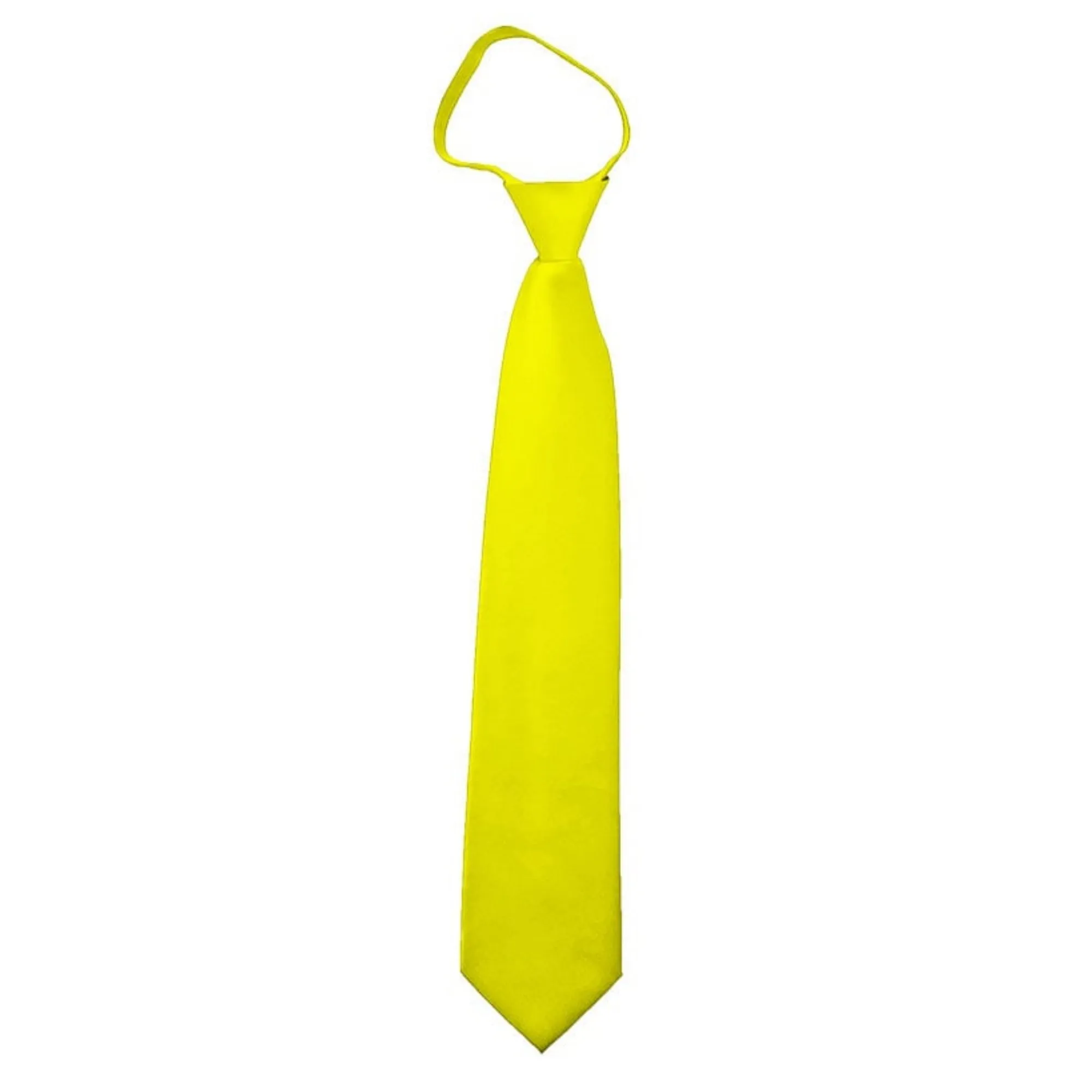 TheDapperTie Men's Solid Color Zipper Neckties 17 Inch Or 20 Inch