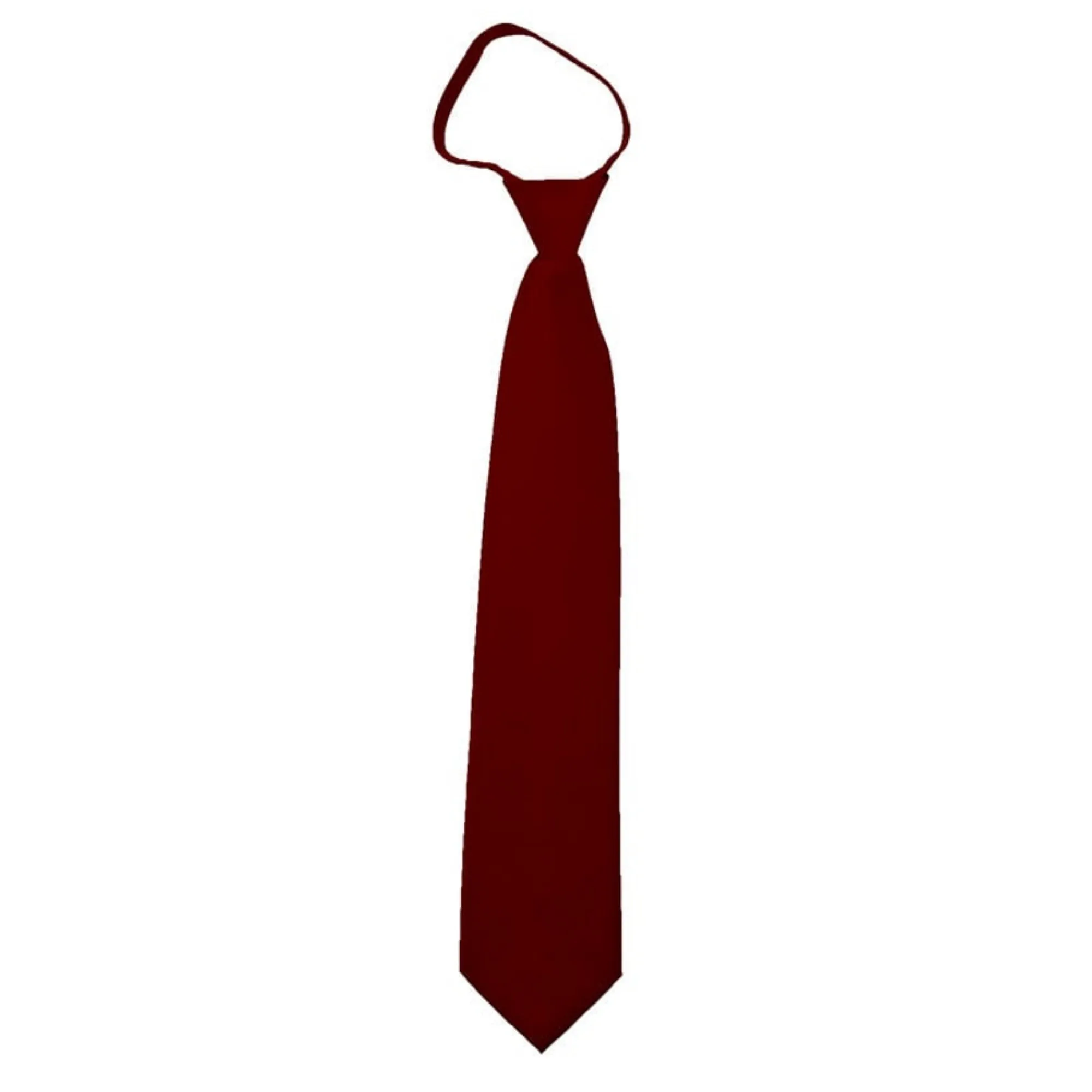 TheDapperTie Men's Solid Color Zipper Neckties 17 Inch Or 20 Inch