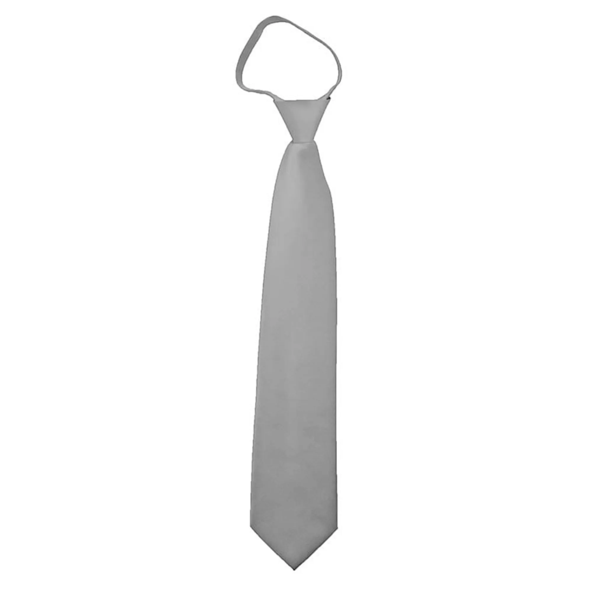 TheDapperTie Men's Solid Color Zipper Neckties 17 Inch Or 20 Inch