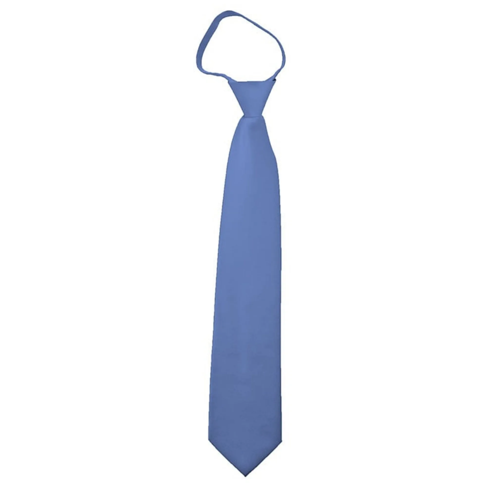 TheDapperTie Men's Solid Color Zipper Neckties 17 Inch Or 20 Inch