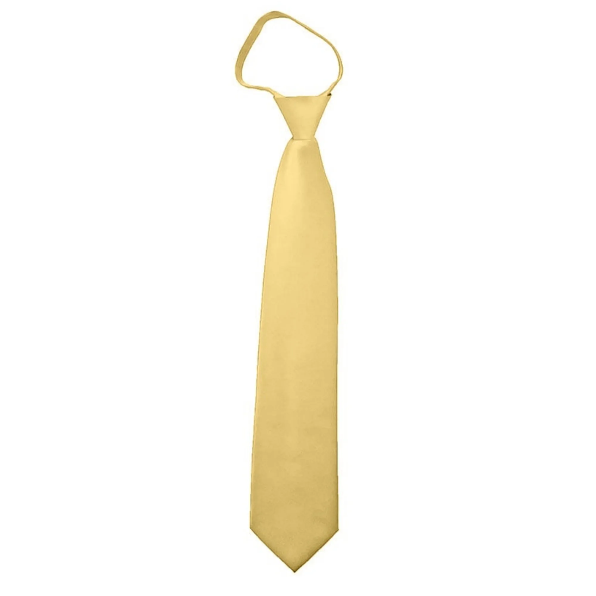 TheDapperTie Men's Solid Color Zipper Neckties 17 Inch Or 20 Inch