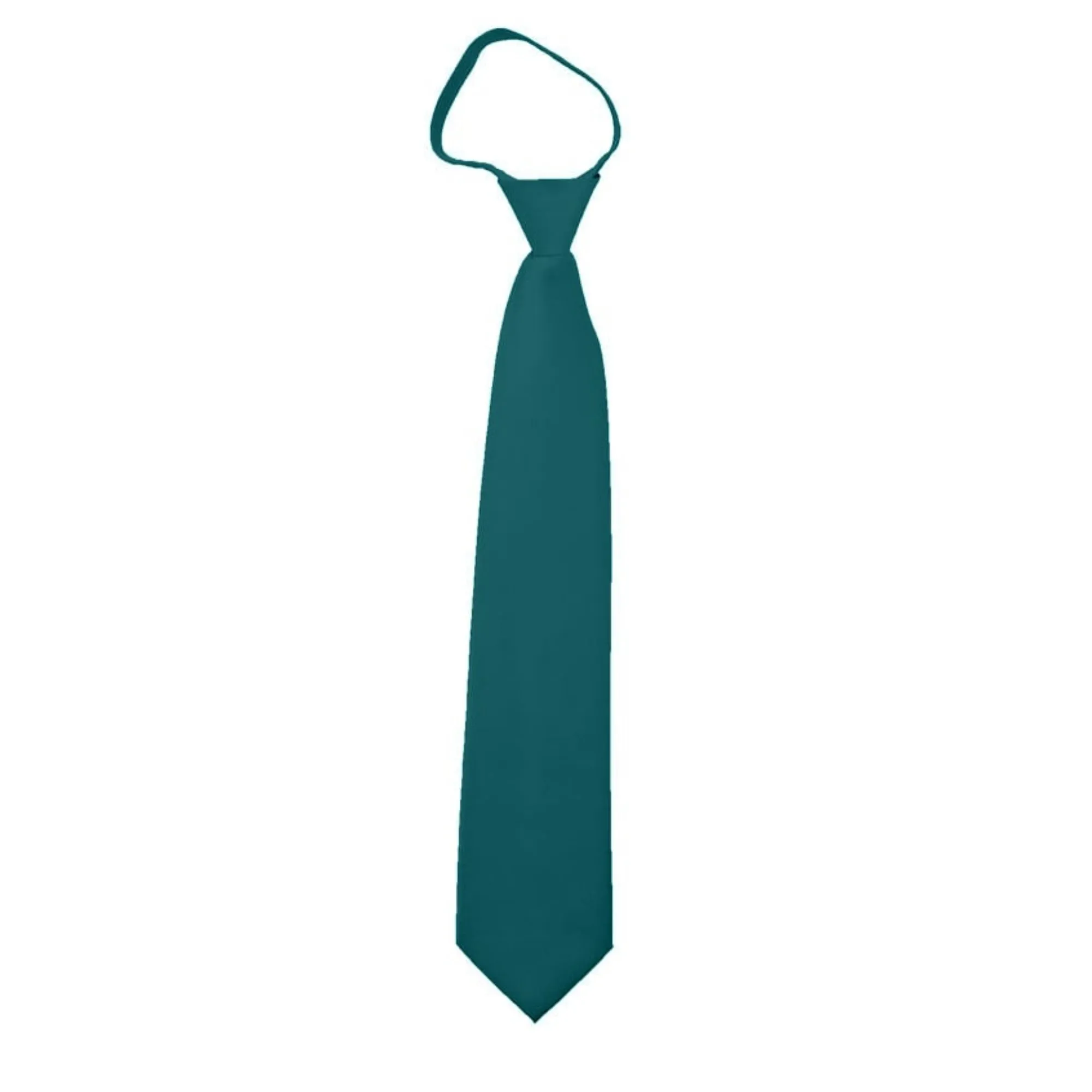 TheDapperTie Men's Solid Color Zipper Neckties 17 Inch Or 20 Inch