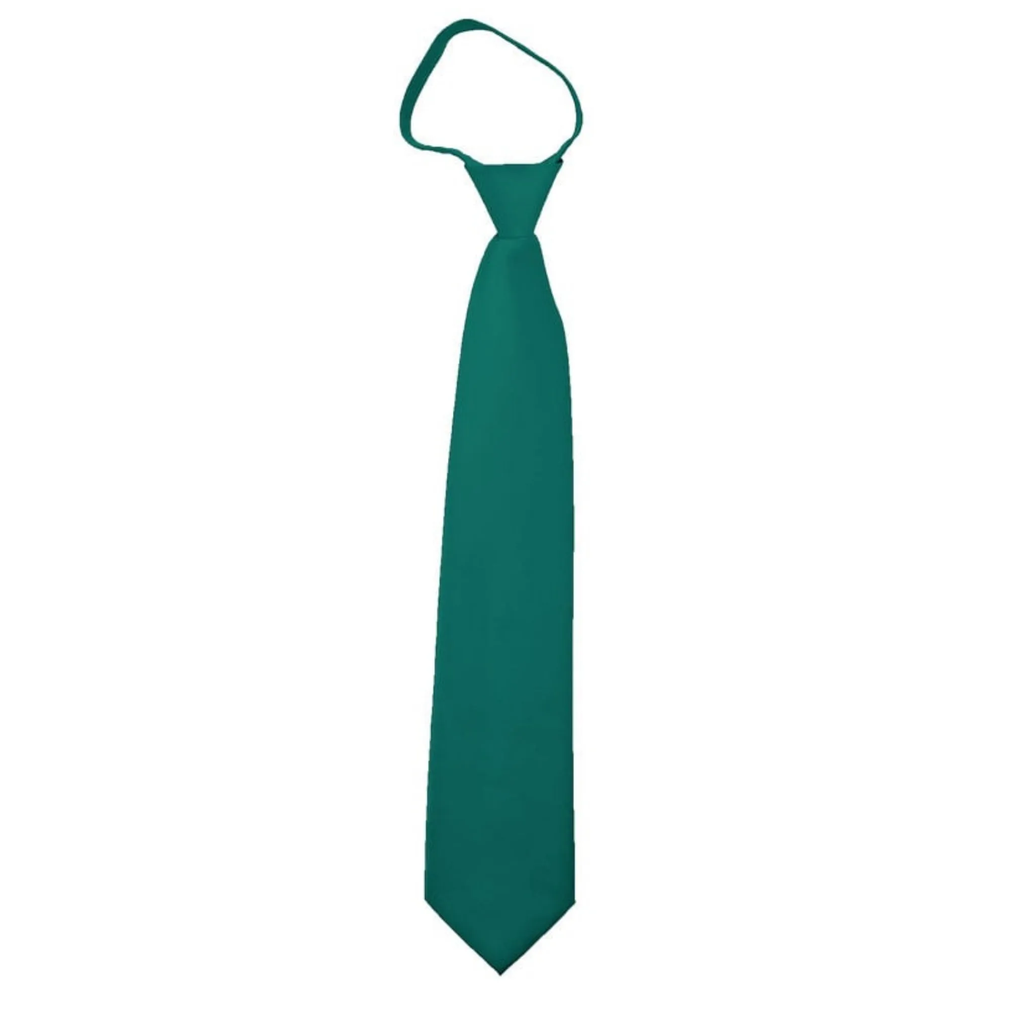 TheDapperTie Men's Solid Color Zipper Neckties 17 Inch Or 20 Inch
