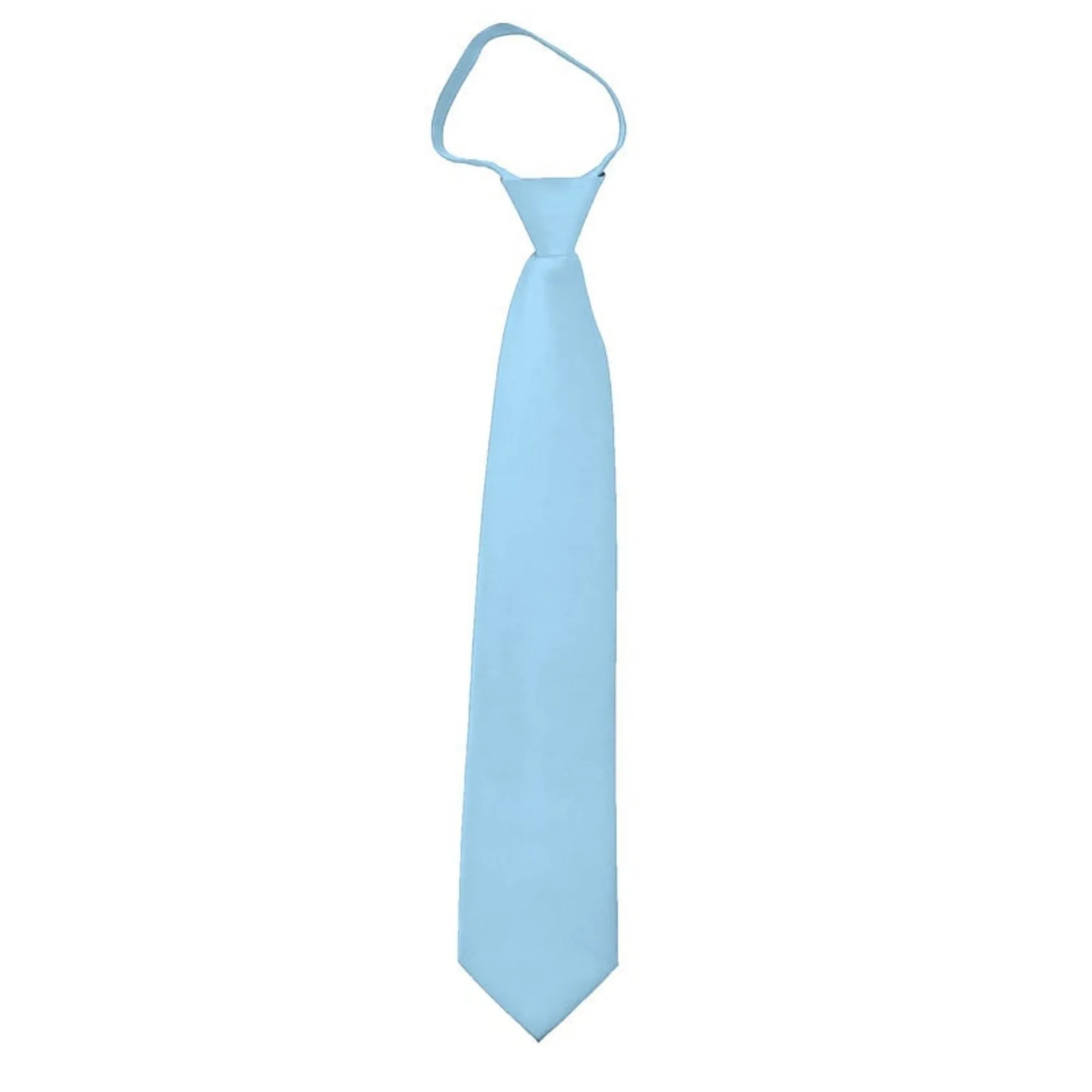 TheDapperTie Men's Solid Color Zipper Neckties 17 Inch Or 20 Inch