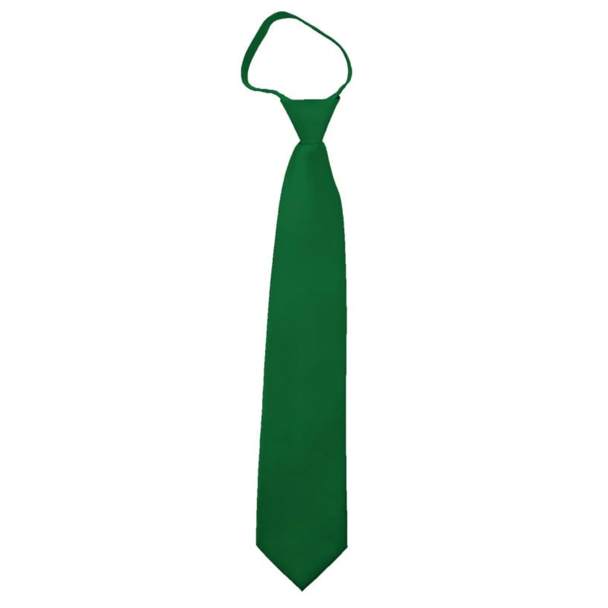 TheDapperTie Men's Solid Color Zipper Neckties 17 Inch Or 20 Inch