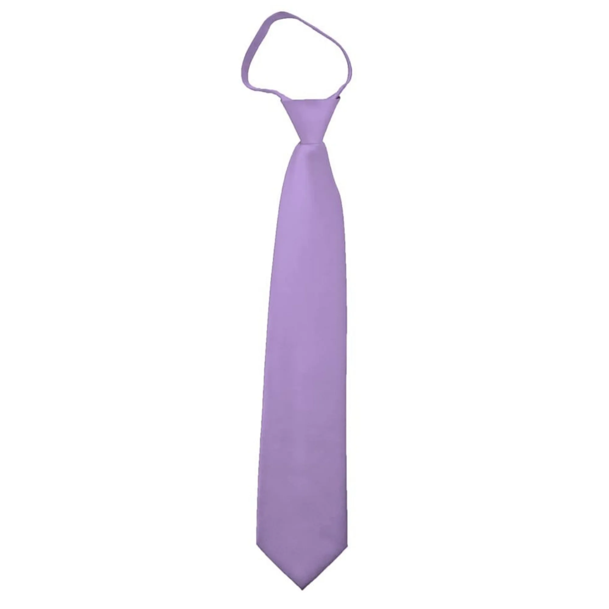 TheDapperTie Men's Solid Color Zipper Neckties 17 Inch Or 20 Inch