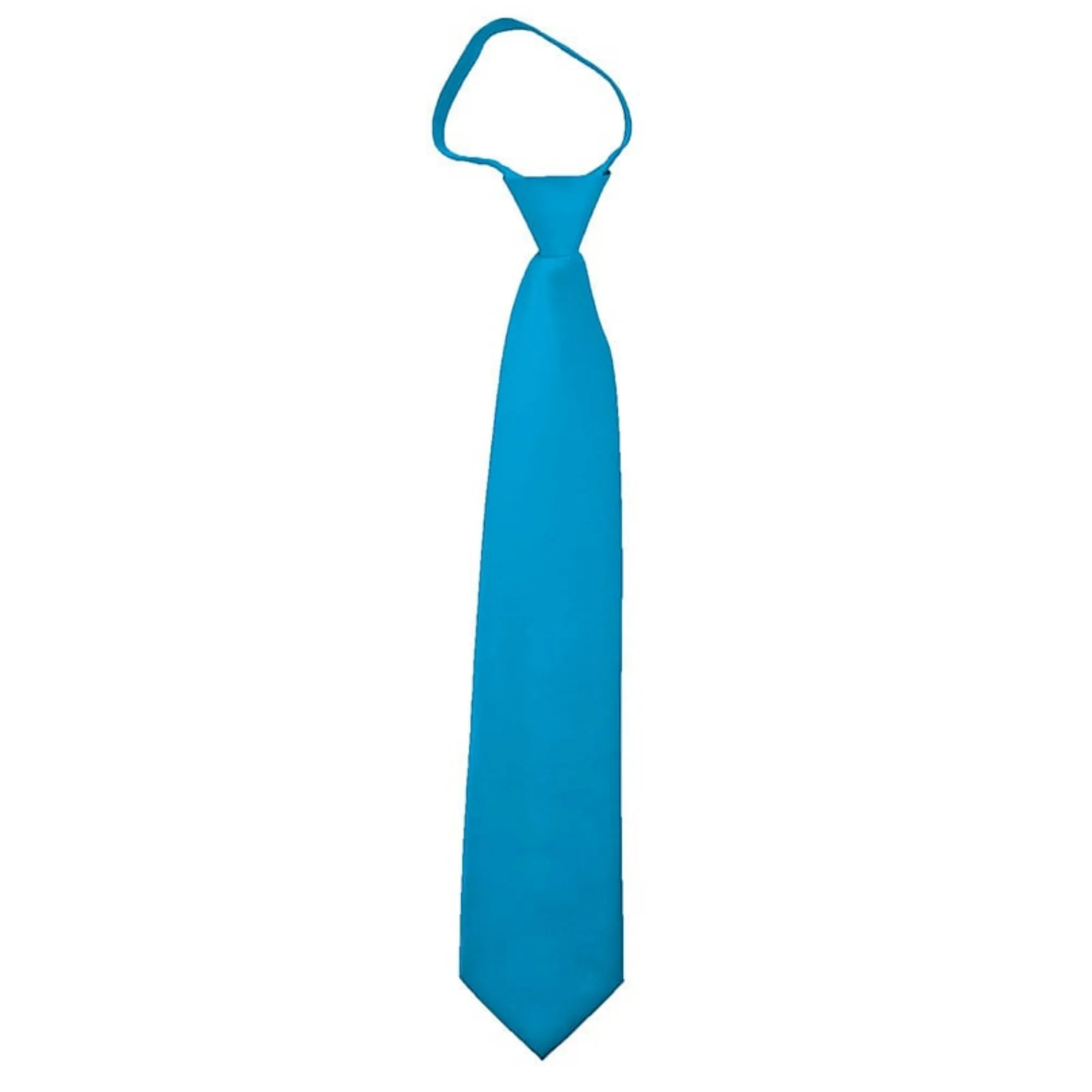 TheDapperTie Men's Solid Color Zipper Neckties 17 Inch Or 20 Inch