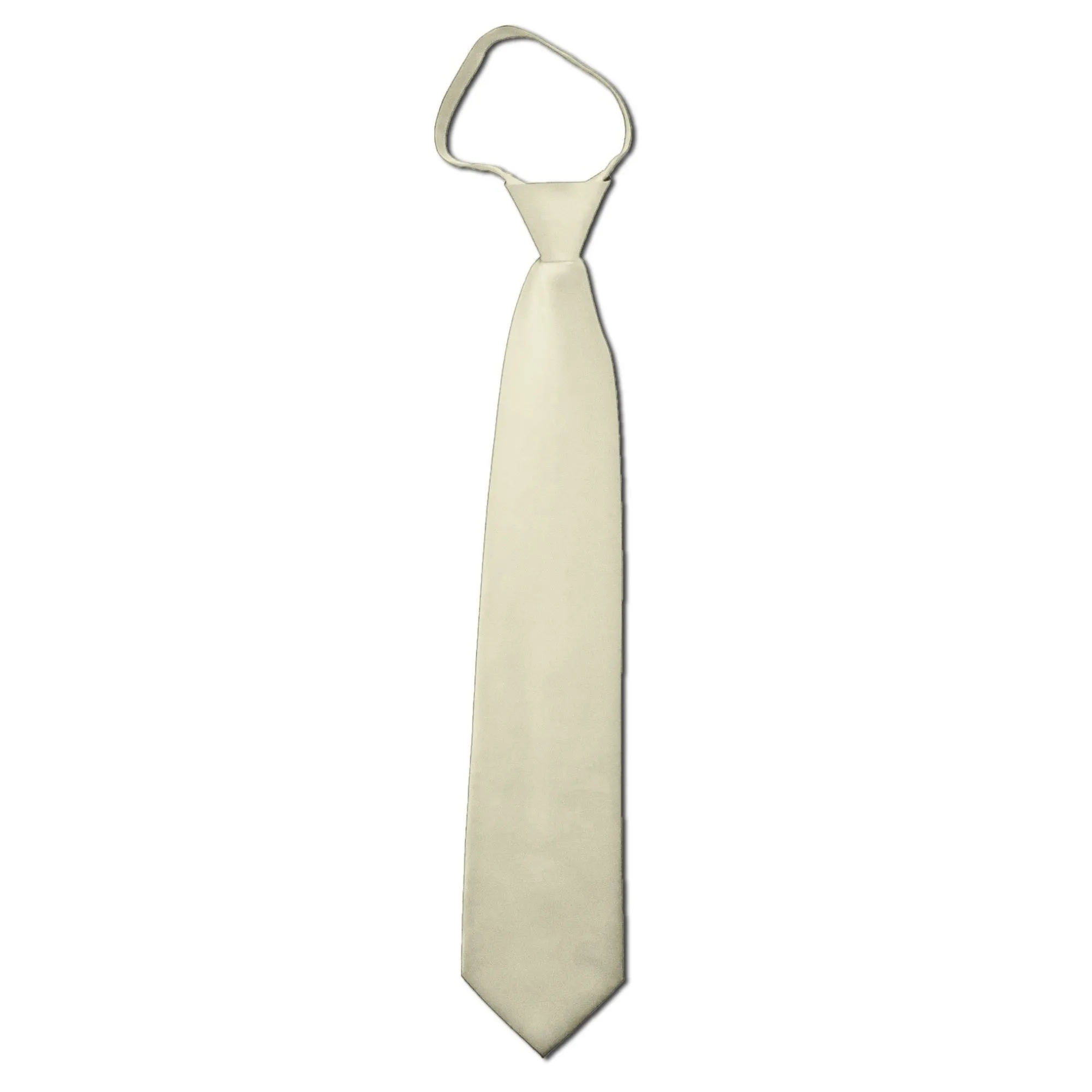 TheDapperTie Men's Solid Color Zipper Neckties 17 Inch Or 20 Inch