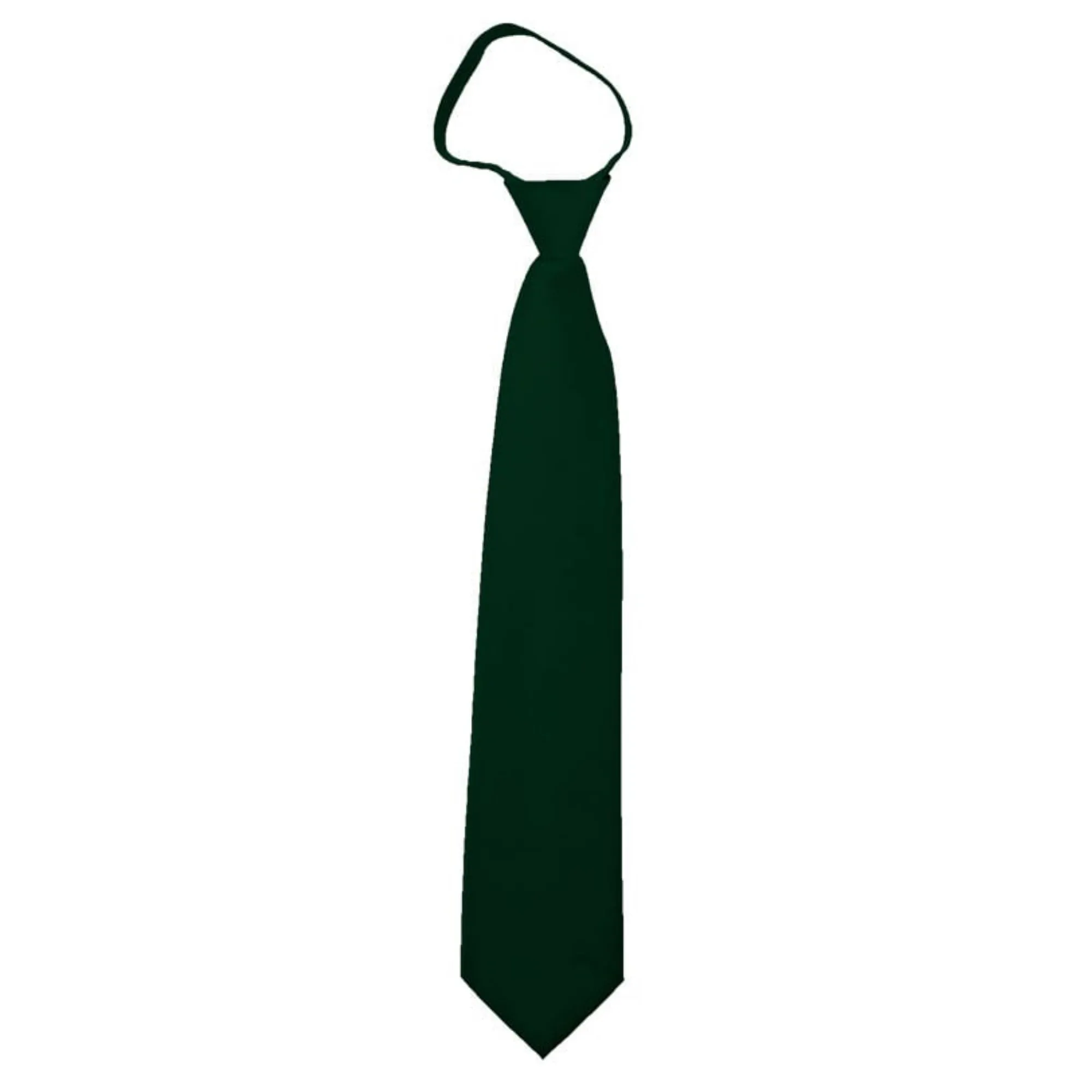 TheDapperTie Men's Solid Color Zipper Neckties 17 Inch Or 20 Inch