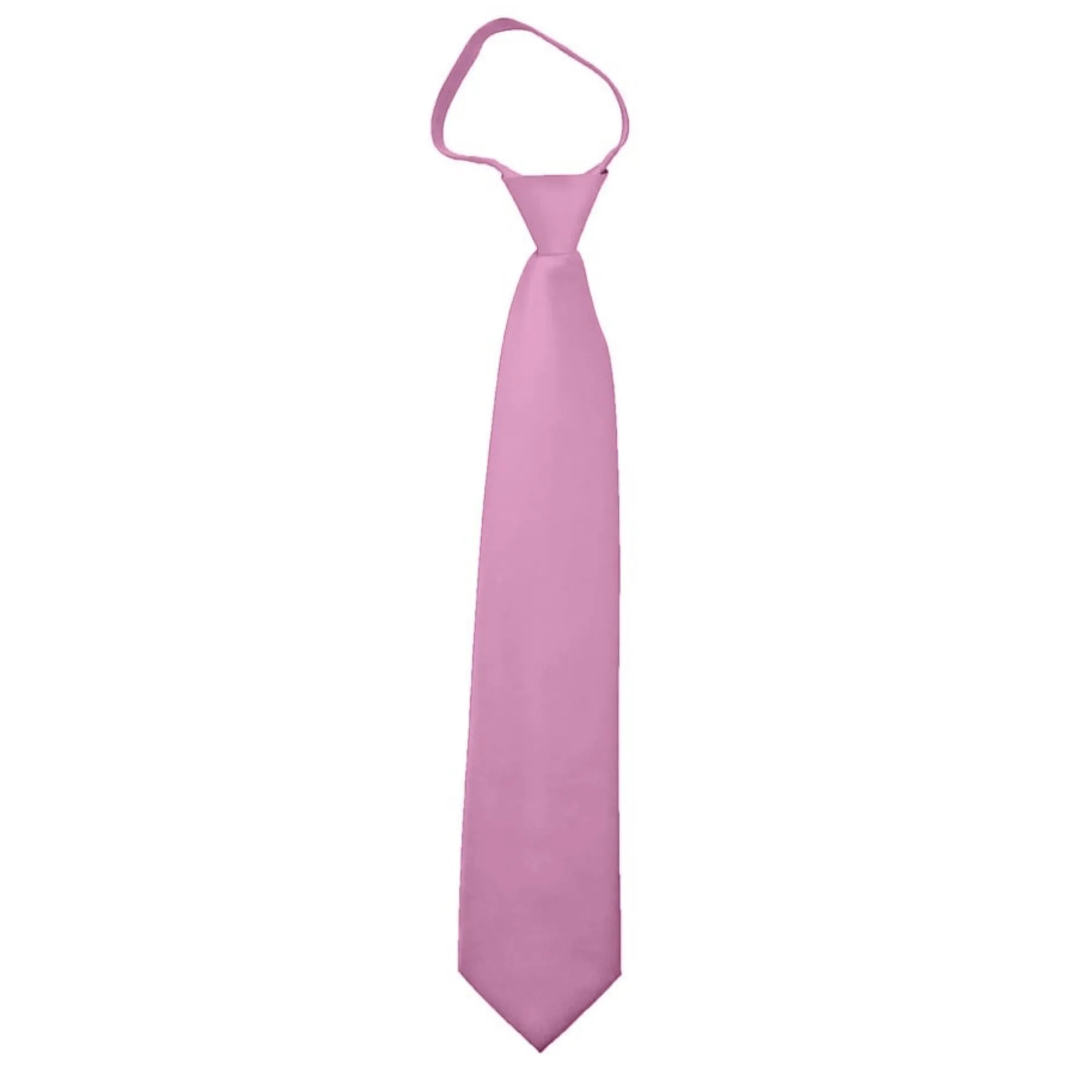 TheDapperTie Men's Solid Color Zipper Neckties 17 Inch Or 20 Inch