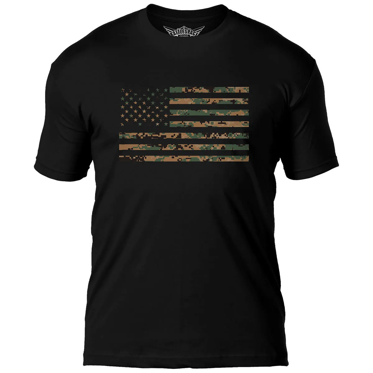 USMC Woodland MARPAT Flag 7.62 Design Battlespace Men's T-Shirt