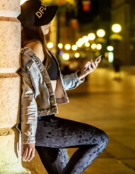 Velvet leggings Adriana