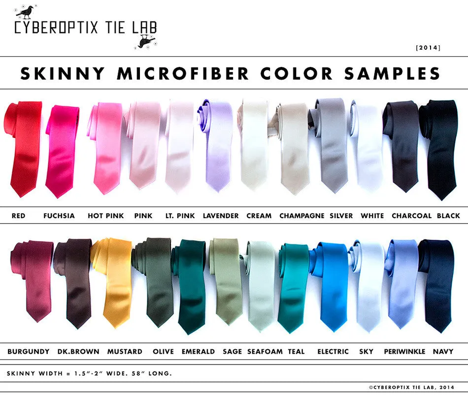 Wedding Custom Color Skinny Ties