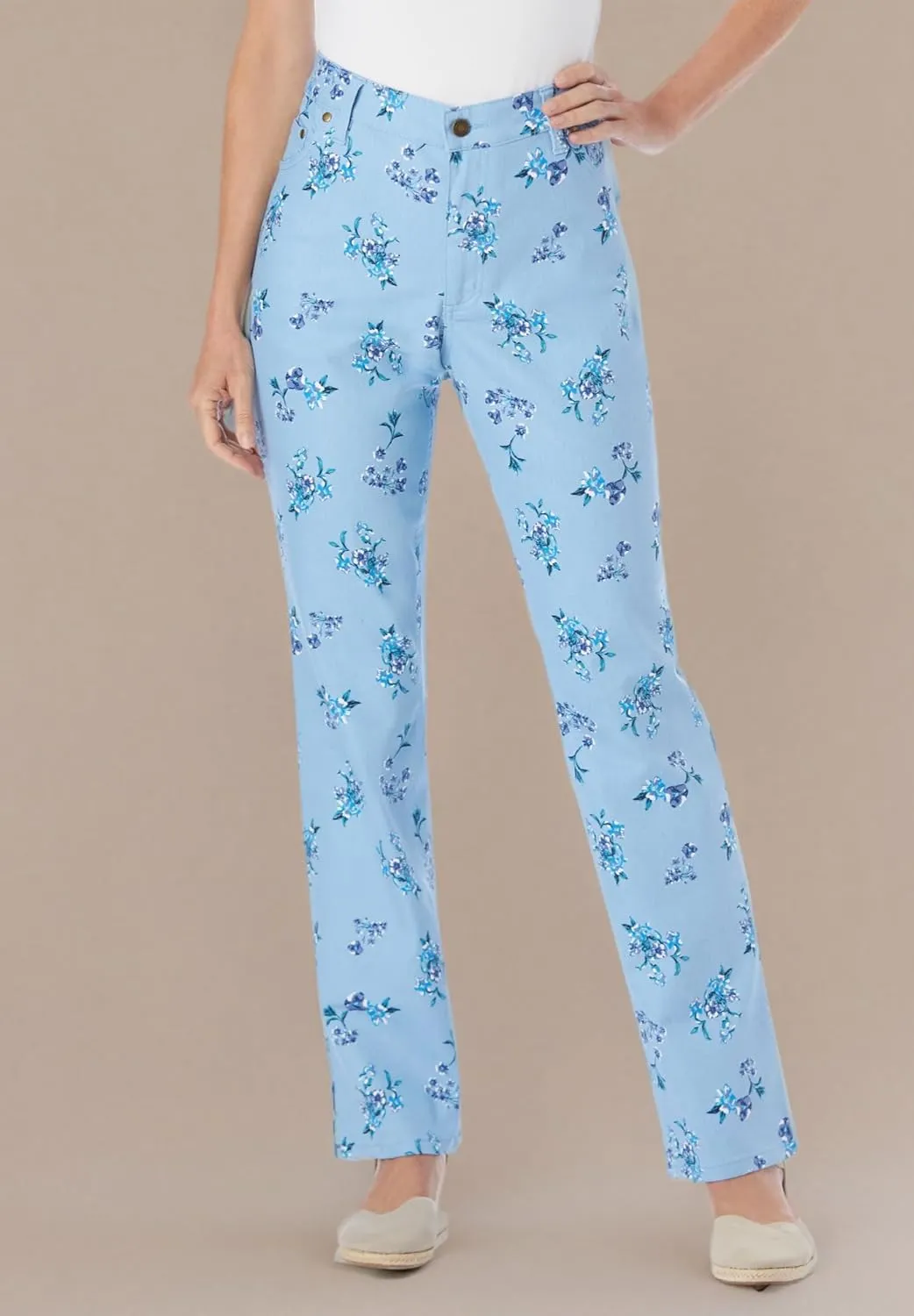 Woman Within Plus Size Straight-Leg Stretch Denim Jean