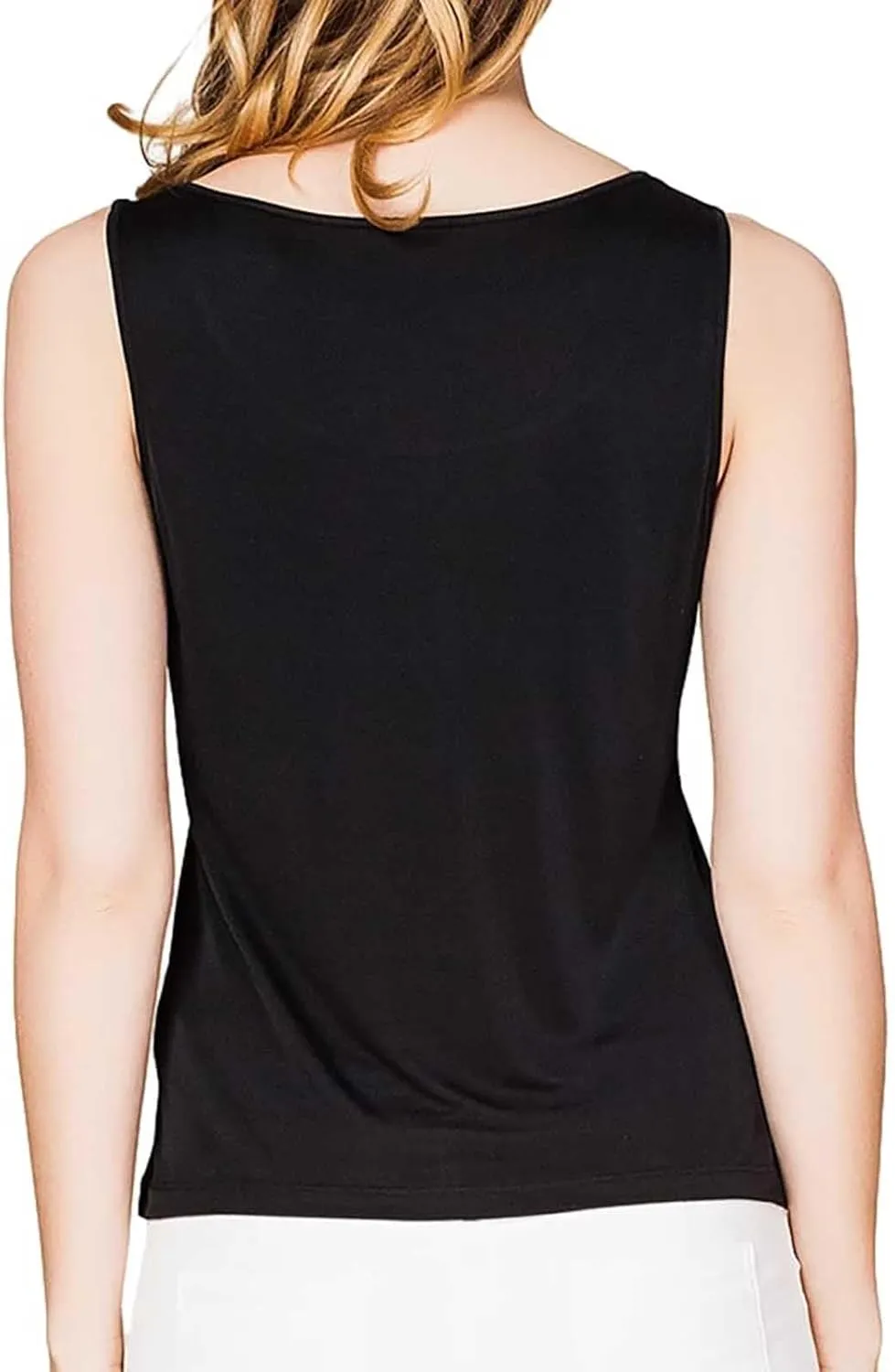 Womens Silk Tank Tops Mulberry Silk Sleeveless Blouses Summer Casual Dressy Summer Basic Sleeveless Camisole Tank