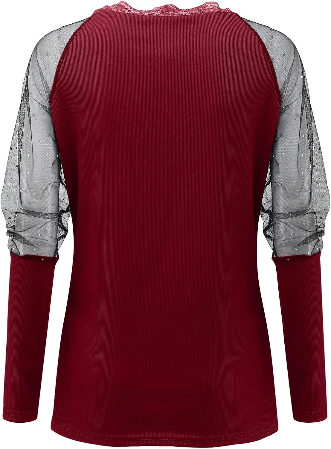 Womens Tunic Tops Sexy Criss-Cross Long Sleeve Blouse Lace Cut Out Cold Shoulder Tops Dressy Basic Shirts